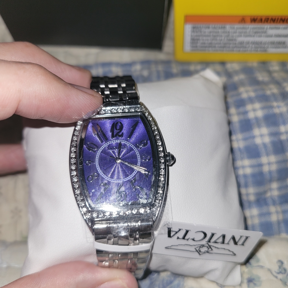 Invicta Silver and Purple Watch - Picture 2 of 3